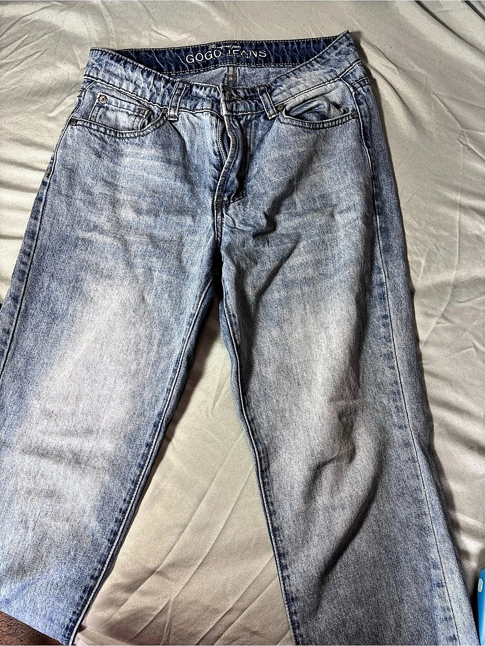 GOGO Jeans Women's Straight Leg Jeans in Blue